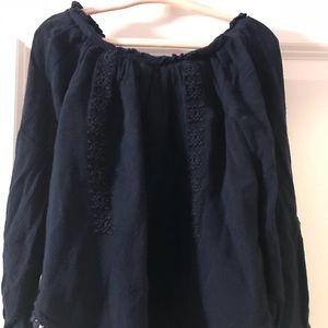 GapKids Girls Blue Peasant Top